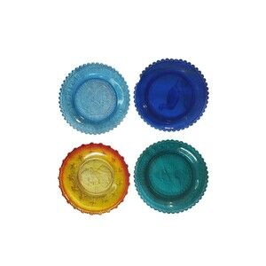 Vintage Pairpoint Glass Cup Plate Lot Mayflower Descendants Braintree Washington